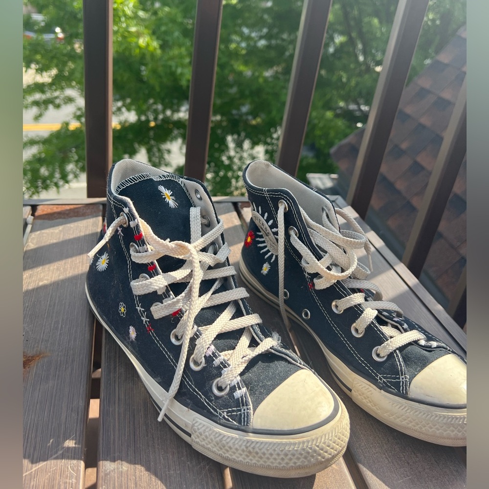 Converse Black and White High-Top Sneakers Classic Design